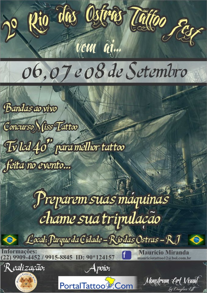 2nd Rio Das Ostras Tattoo Fest 2013 Poster