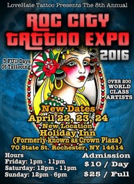 Roc City Tattoo Expo (2026) 22 May 2026