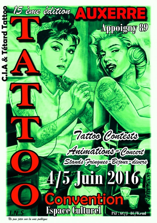 Auxerre Tattoo Show 2016 Poster