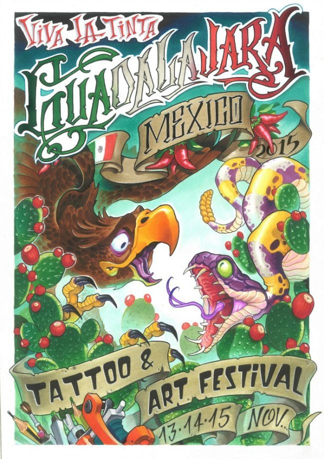 Viva La Tinta Tattoo & Arts Festival 2015 Poster