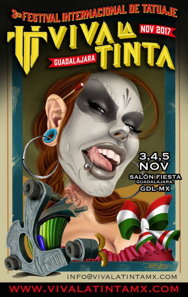 Viva La Tinta Tattoo & Arts Festival 2017 Poster
