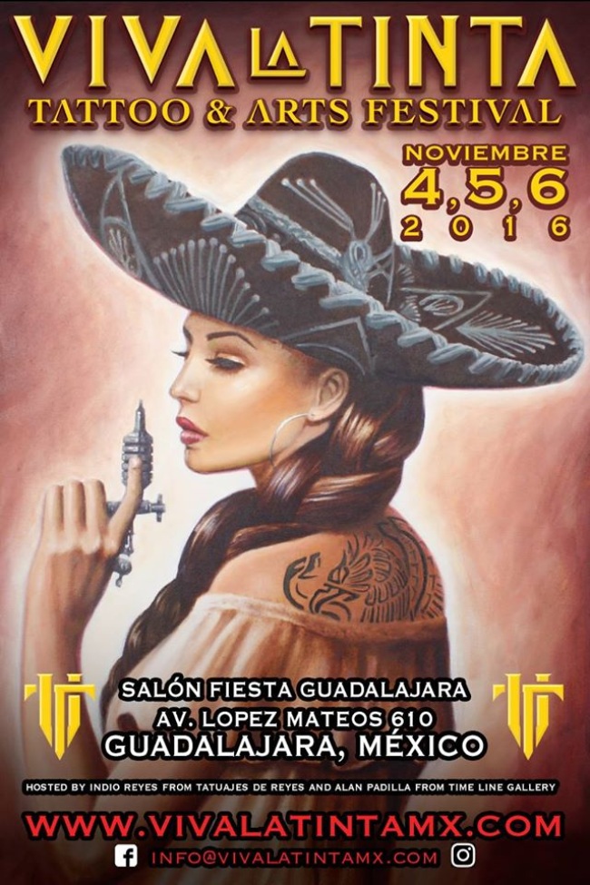 Viva La Tinta Tattoo & Arts Festival 2016 Poster