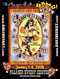 Star Of Texas Tattoo Art Revival 2008 Poster