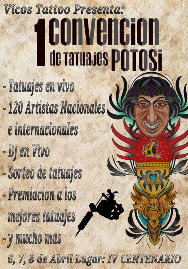 Convencion De Tatuajes Potosi 2018 Poster Convencion De Tatuajes Potosi 2018 Poster