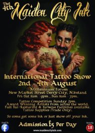 Maiden City Ink Tattoo Convention (2026) 21 August 2026