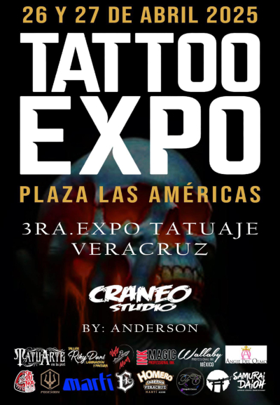 Plaza Las Américas Veracruz Tatto Expo 26 April 2025