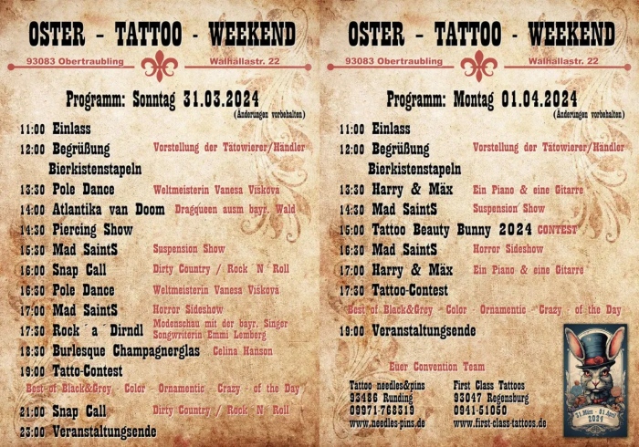 Oster Tattoo Weekend 31 March 2024