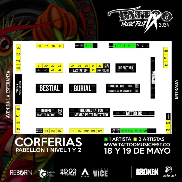 Colombia Tattoo Music Fest #8 18 May 2024