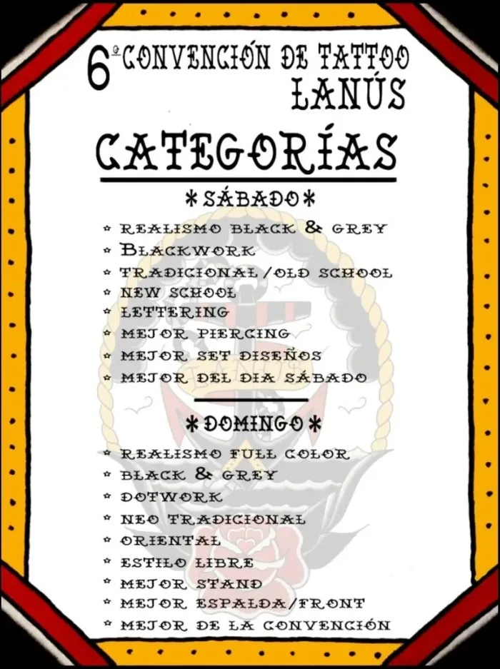 Convencion de Tatuajes Lanus #6 2024 Contest