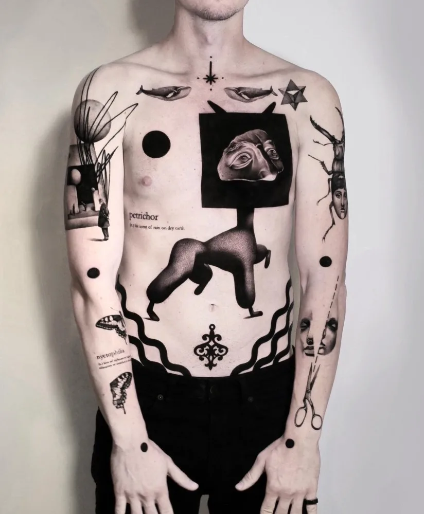 arms_front_body_black_grey_tattoo_by_Matteo_Nangeroni