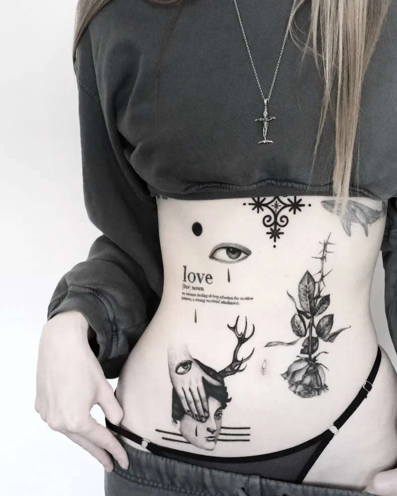 front_love_eye_hand_face_horn_by_Matteo_Nangeroni