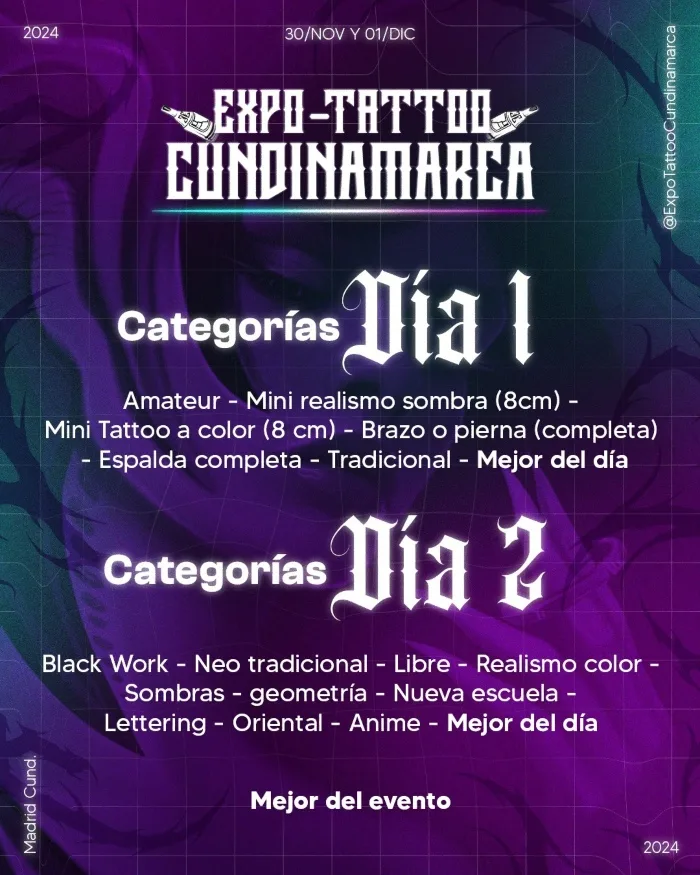 Cundinamarca Tattoo Expo 2024 Contests