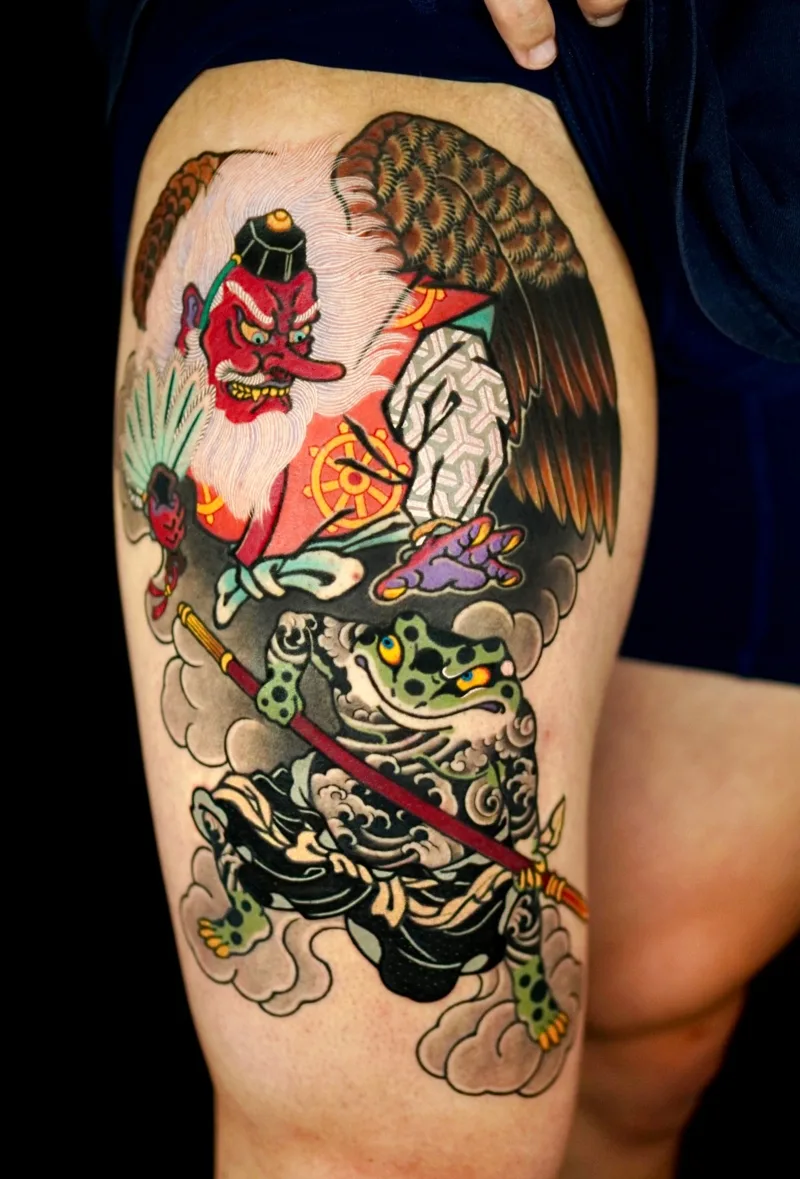 Leg piece demon and toad done by Uncle Baki (1)