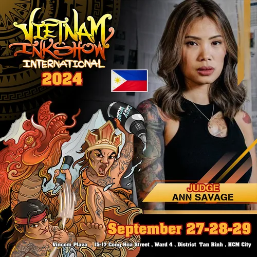 Ann Savage Vietnam Ink Show 2024 Saigon