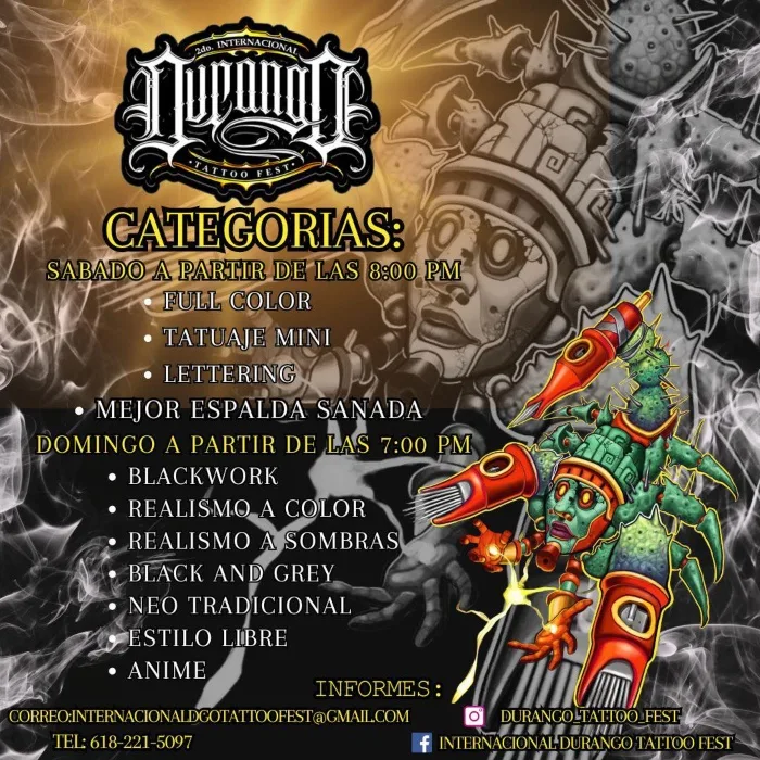 Durango Tattoo Fest Contests 2024 