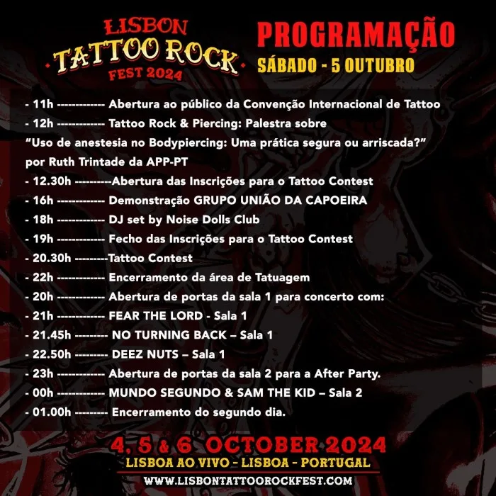 Lisbon Tattoo Rock Fest 2024 SATURDAY
