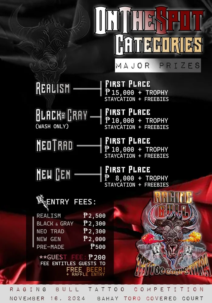 Raging BULL Tattoo Competition 2024 Contests
