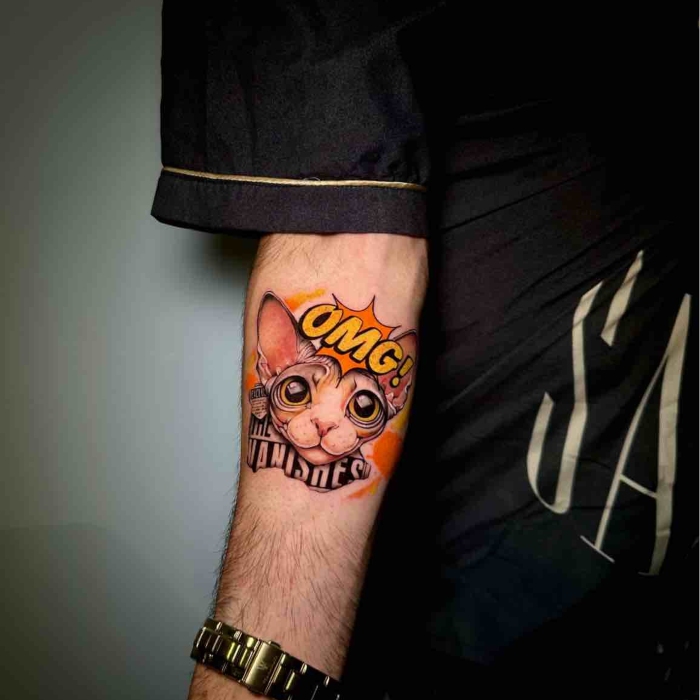 Alex Assante Cat Tattoo