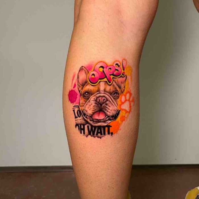 Alex Assante Dog Tattoo