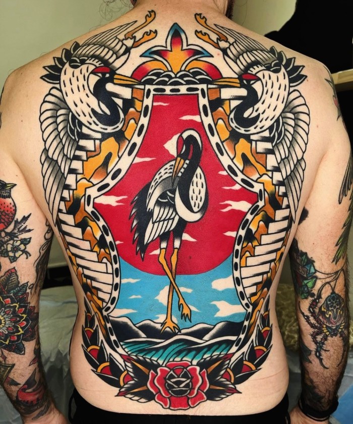 Joozy full back tattoo