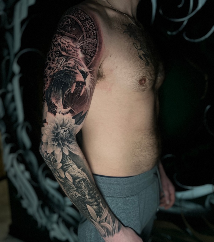 Lucas full arm tattoo