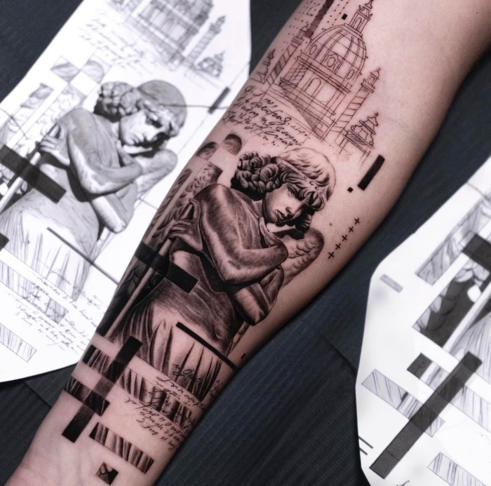 Clay Tattoos • Evoking Ancient Worlds Through Art Amanda Claytattoo Interview angel tattoo