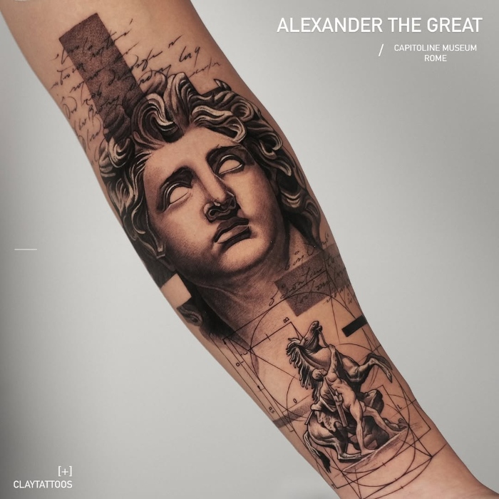 Clay Tattoos • Evoking Ancient Worlds Through Art Clay Tattoo Interview Alexander thr great