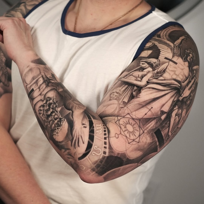 Clay Tattoos • Evoking Ancient Worlds Through Art Clay Tattoo Interview Greek tattoo