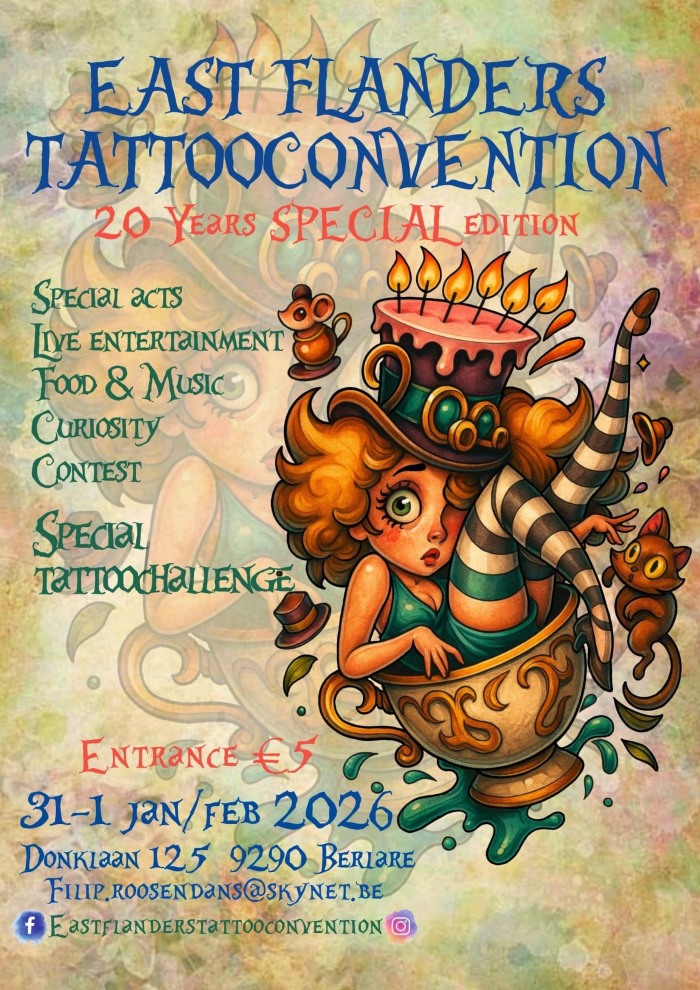 East Flanders Tattoo Convention #20 East Flanders Tattoo Convention #20 31 January 2026