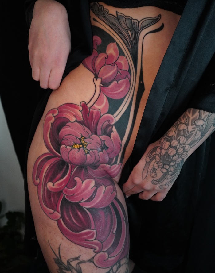 Fiori Lorett Interview flower tattoo