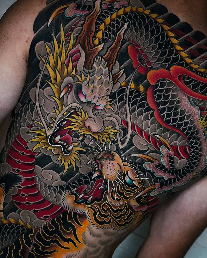 Horikaka Interview Dragon and tiger tattoo