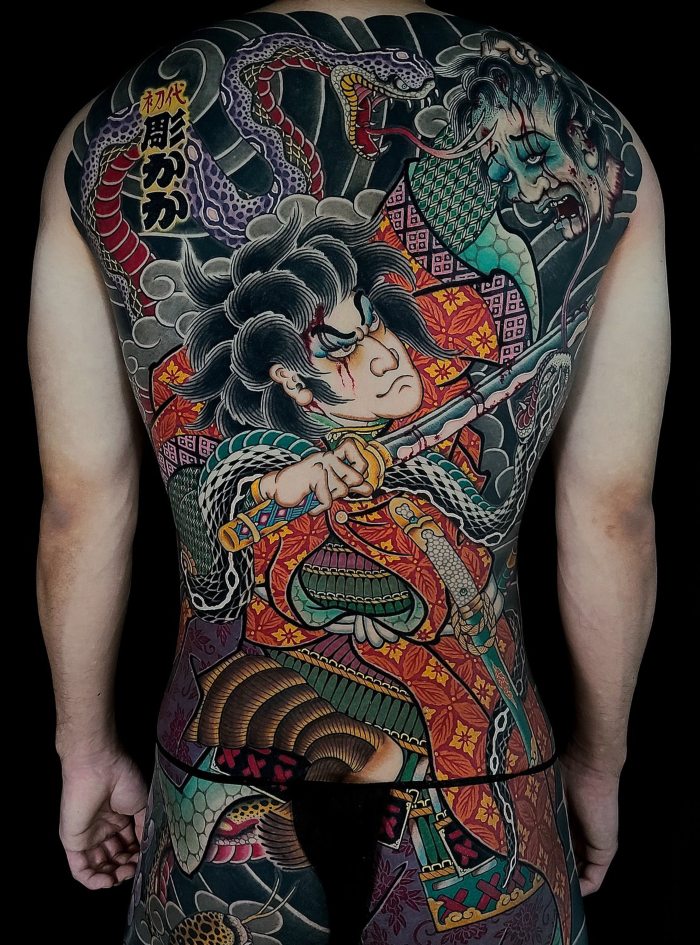 Horikaka Interview full back Traditional Japanese Tattoo