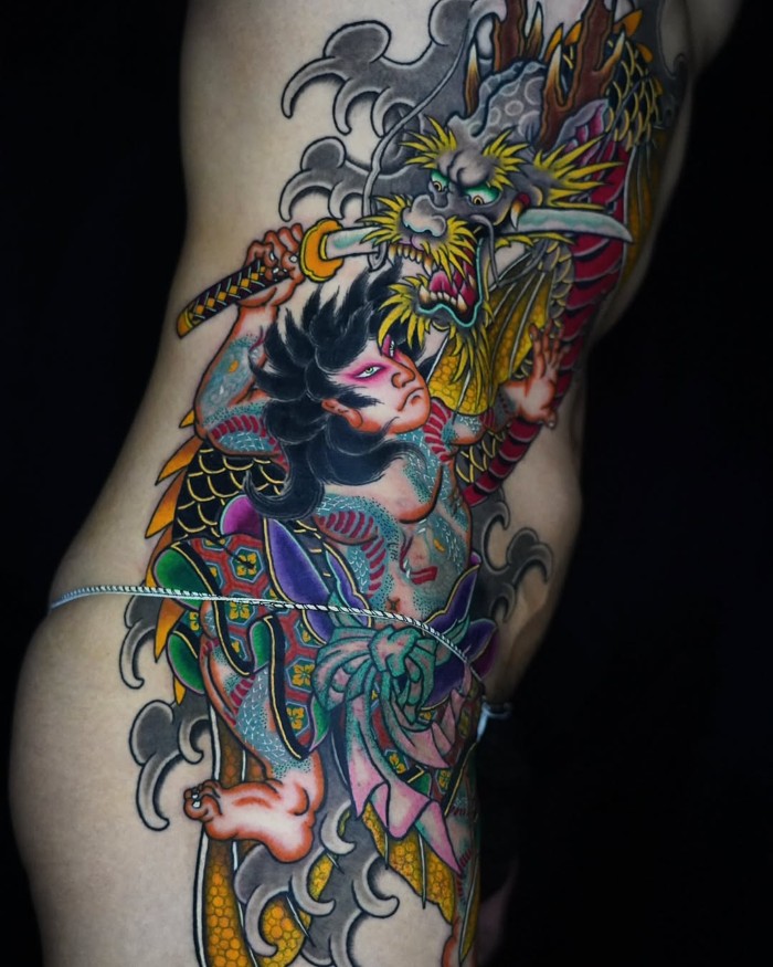 Horikaka Interview side tattoo