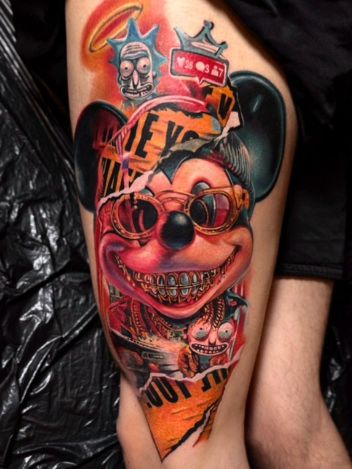 Watchara Aek Suyakong Mickey Tattoo
