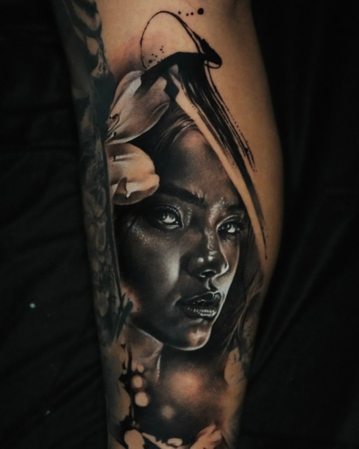 Watchara Aek Suyakong black & grey tattoo