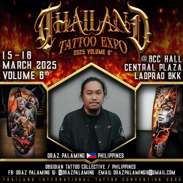 Thailand Tattoo Expo #6 Thaliand Tattoo Expo 2025 Proteam Draz Palaming