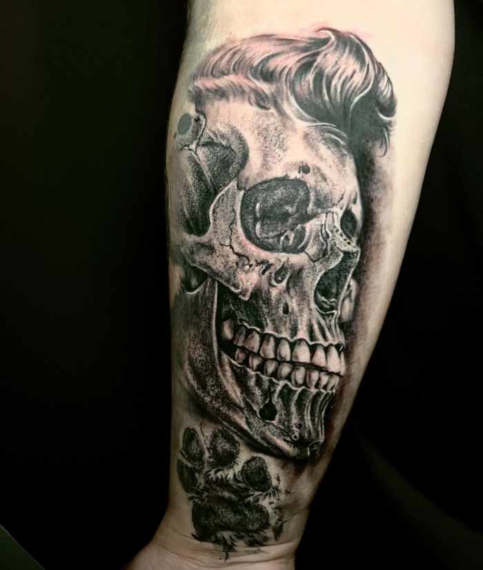 Gustavo Interview Skull tattoo