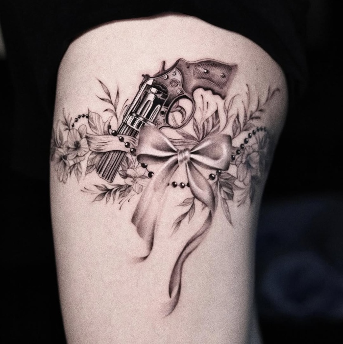 Ken Interview Gun tattoo