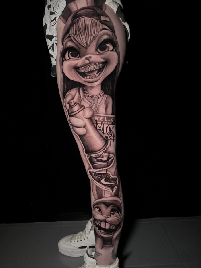 Maria Interview bunny tattoo