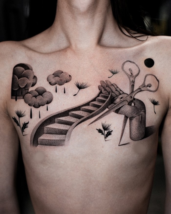 Ahrip • Blackwork Inspired by Surrealism 11 April 2025