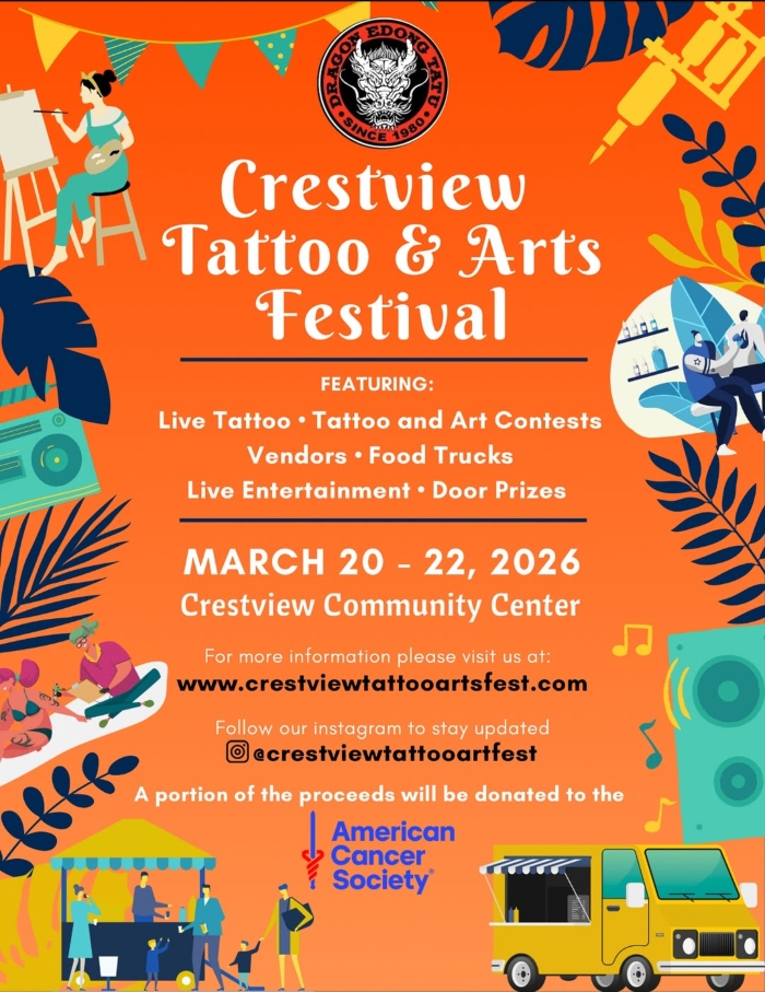 Crestview Tattoo & Arts Festival (2026) 20 March 2026