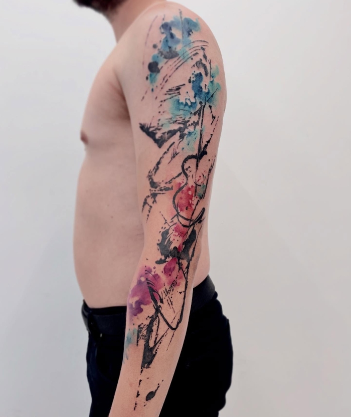 Abdullah Çelik • Crafting Stories on Skin with Abstract and Watercolor Ink 27 August 2025