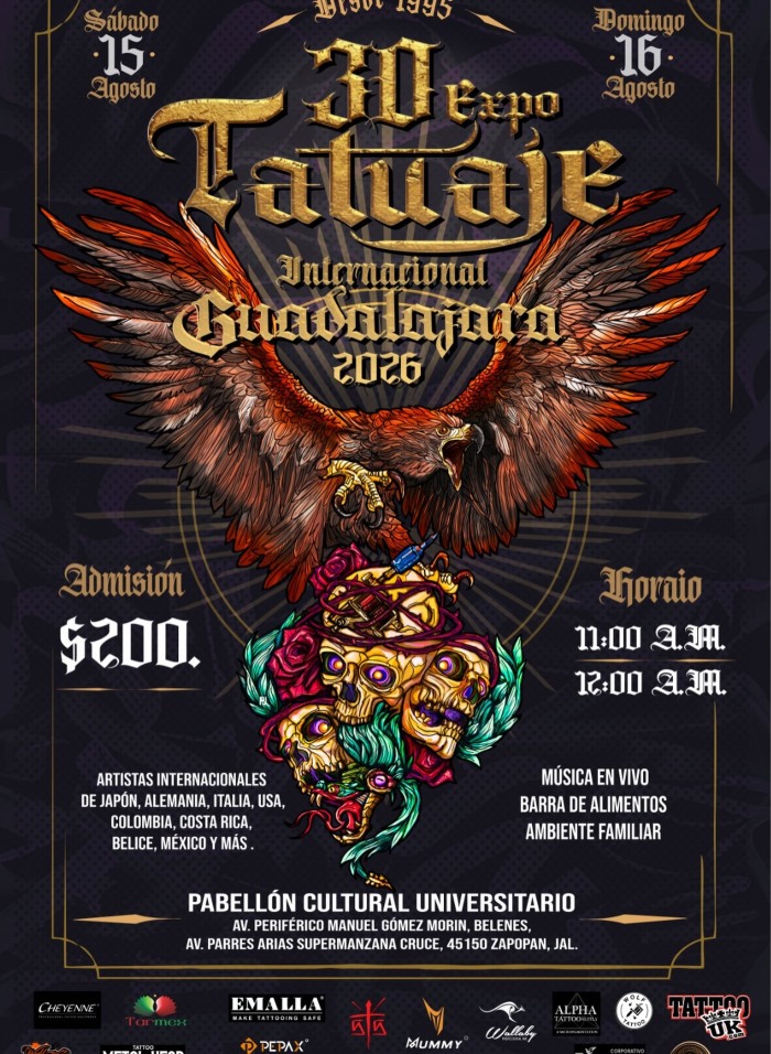 Guadalajara Expo Tatuaje (2026) Guadalajara Expo Tatuaje (2026) 15 August 2026