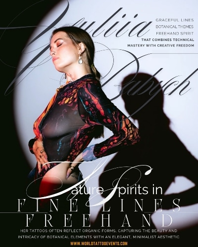 Yuliia Babych • Nature Spirits in Fine Lines & Freehand