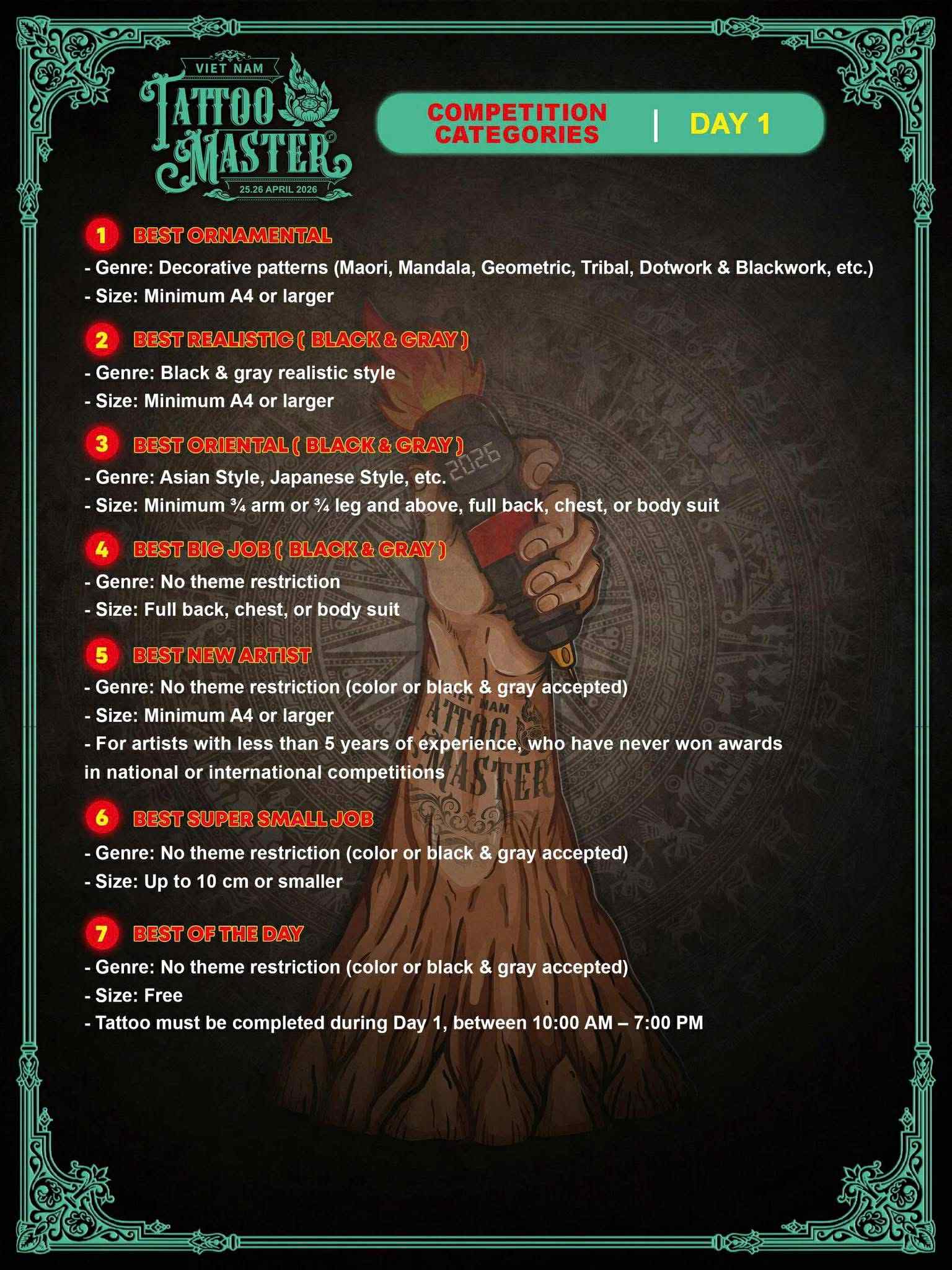 VietNam Tattoo Masters (2026) 25 April 2026