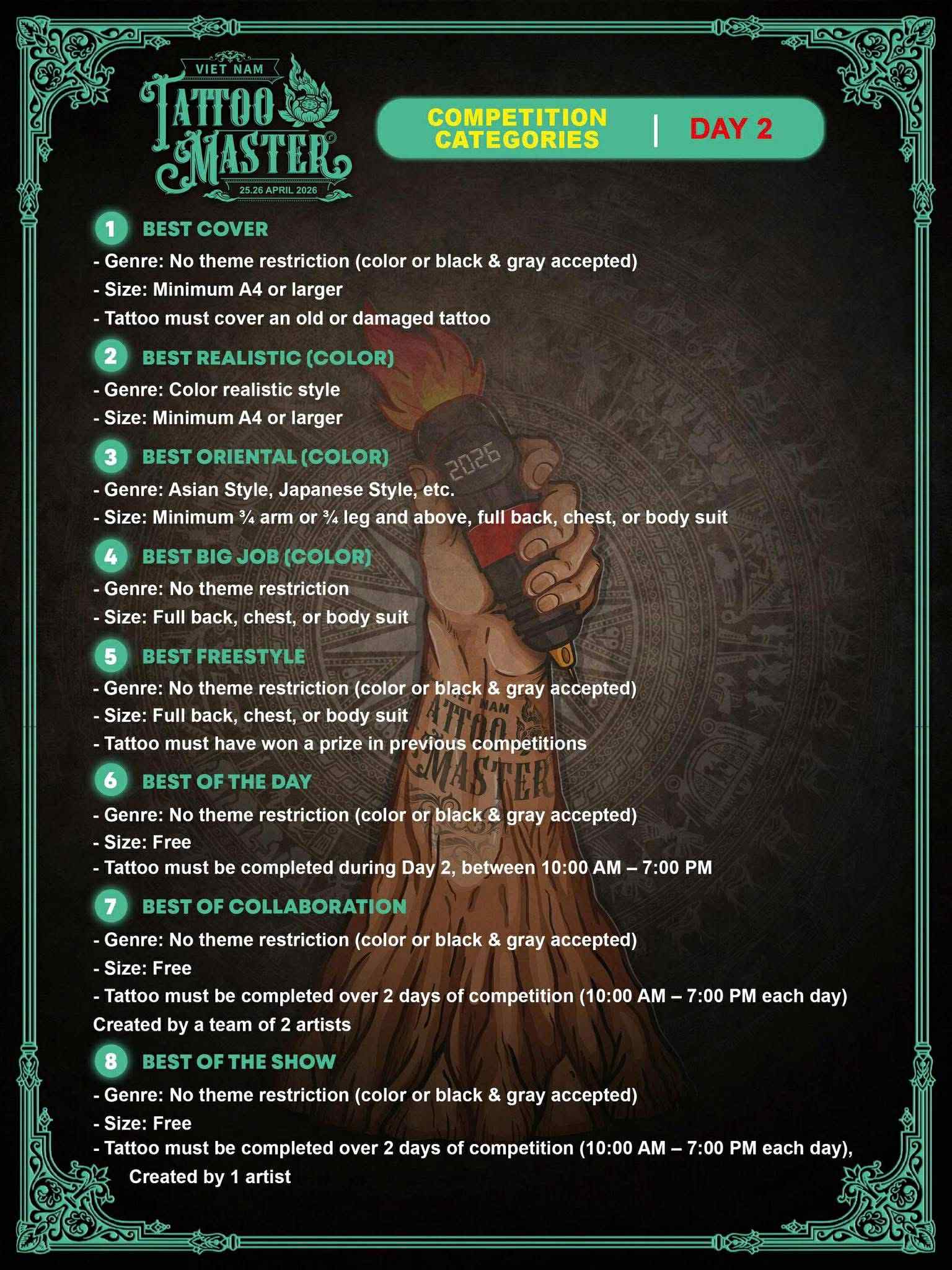 VietNam Tattoo Masters (2026) 25 April 2026