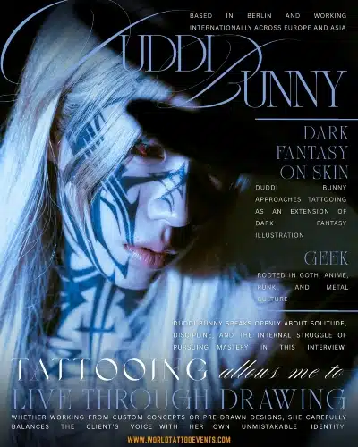Duddi Bunny • Dark Fantasy on Skin: Tattooing allows me to live through drawing