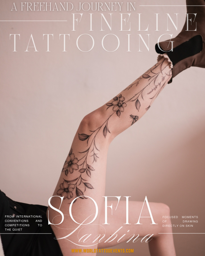 Sofia Lanbina • Drawing on Skin, A Freehand Journey in Fineline Tattooing 2 January 2026