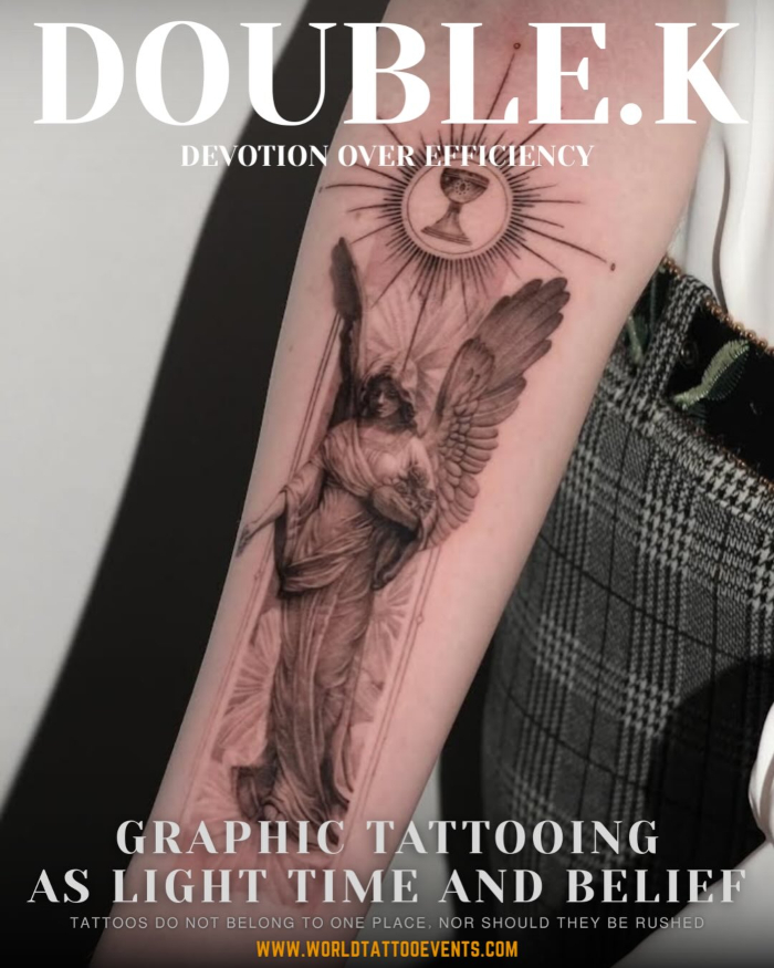 Double.K • Devotion Over Efficiency: Graphic Tattooing as Light, Time, and Belief Double.K • Devotion Over Efficiency: Graphic Tattooing as Light, Time, and Belief 26 January 2026