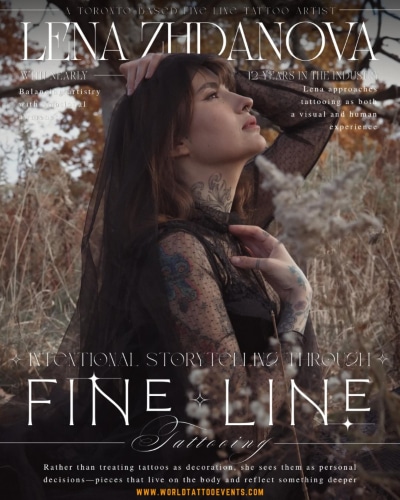 Lena Zhdanova • Intentional Storytelling Through Fine Line Tattooing 26 March 2026